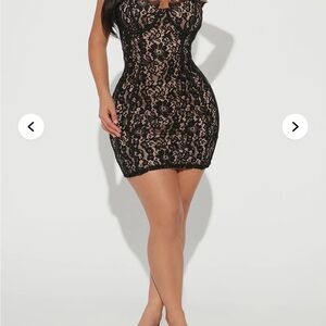 Black Lace Bodycon Dress